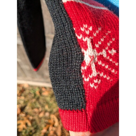 Holiday Time Ugly Christmas Sweater Snowman Tree Sled Multicolor XL Grandma - Picture 7 of 12